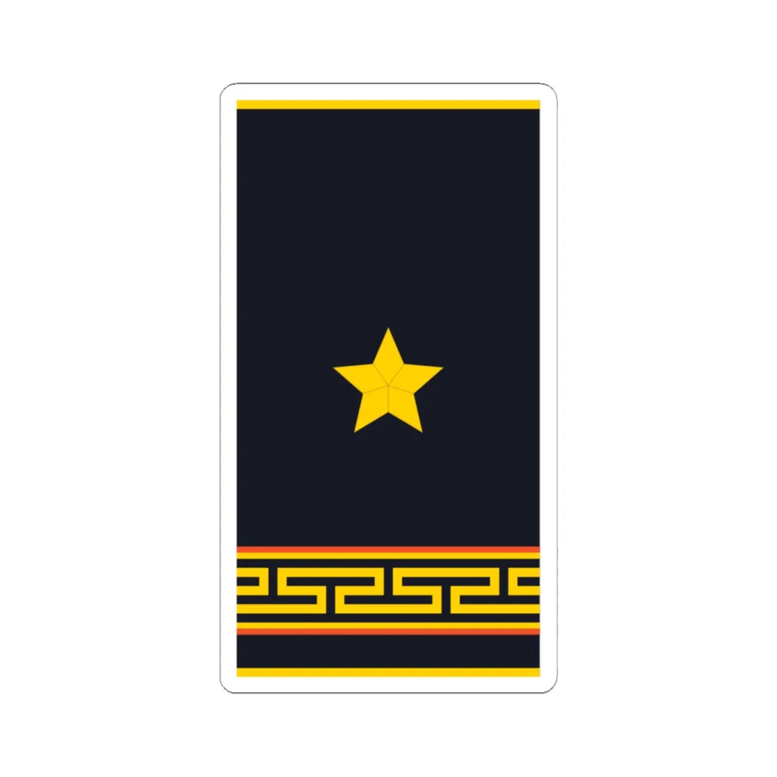 Mongolian Civil defense MAJ shirt (Mongolia) (Military Rank) STICKER Vinyl Kiss-Cut Decal 6 Inch White - The Sticker Space