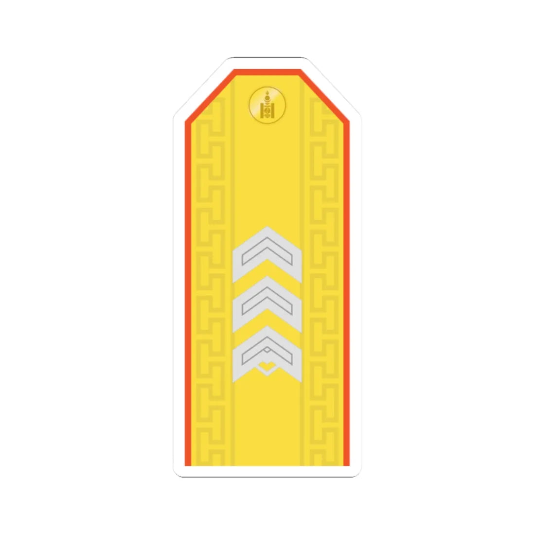 Mongolian Civil defense SSG parade (Mongolia) (Military Rank) STICKER Vinyl Kiss-Cut Decal 2 Inch White - The Sticker Space