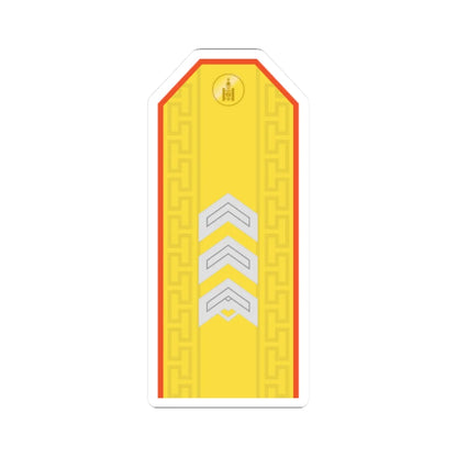 Mongolian Civil defense SSG parade (Mongolia) (Military Rank) STICKER Vinyl Kiss-Cut Decal 2 Inch White - The Sticker Space