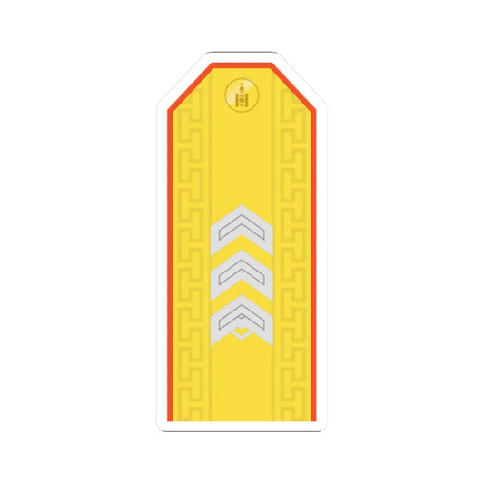 Mongolian Civil defense SSG parade (Mongolia) (Military Rank) STICKER Vinyl Kiss-Cut Decal 2 Inch White - The Sticker Space