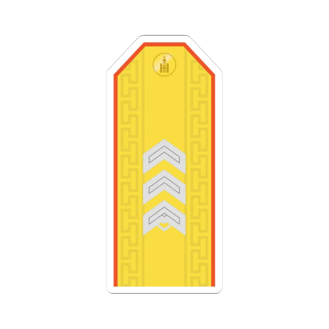 Mongolian Civil defense SSG parade (Mongolia) (Military Rank) STICKER Vinyl Kiss-Cut Decal 3 Inch White - The Sticker Space
