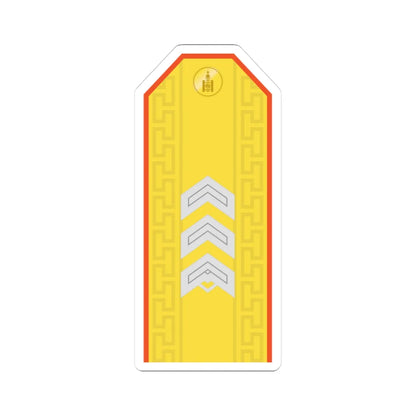 Mongolian Civil defense SSG parade (Mongolia) (Military Rank) STICKER Vinyl Kiss-Cut Decal 3 Inch White - The Sticker Space