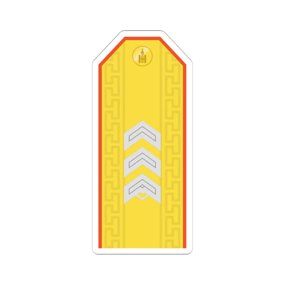 Mongolian Civil defense SSG parade (Mongolia) (Military Rank) STICKER Vinyl Kiss-Cut Decal 6 Inch White - The Sticker Space