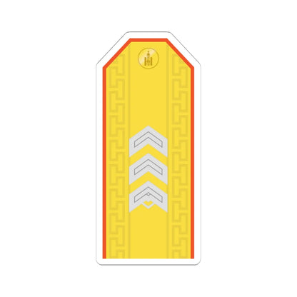 Mongolian Civil defense SSG parade (Mongolia) (Military Rank) STICKER Vinyl Kiss-Cut Decal 6 Inch White - The Sticker Space