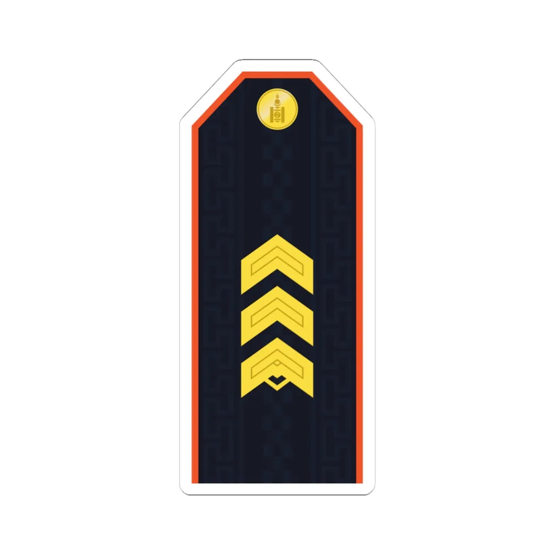 Mongolian Civil defense SSG service (Mongolia) (Military Rank) STICKER Vinyl Kiss-Cut Decal 4 Inch White - The Sticker Space