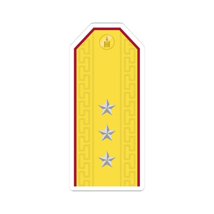 Mongolian Internal troops 1LT parade (Mongolia) (Military Rank) STICKER Vinyl Kiss-Cut Decal 3 Inch White - The Sticker Space