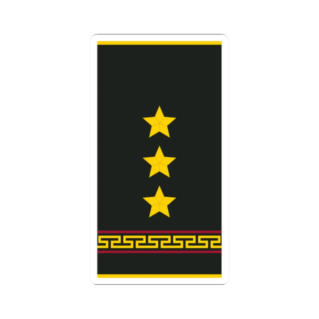 Mongolian Internal troops 1LT shirt (Mongolia) (Military Rank) STICKER Vinyl Kiss-Cut Decal 2 Inch White - The Sticker Space