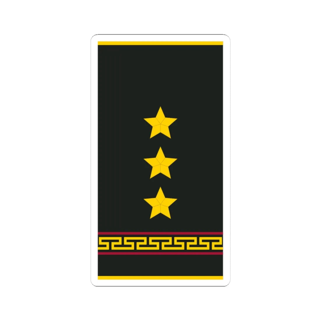 Mongolian Internal troops 1LT shirt (Mongolia) (Military Rank) STICKER Vinyl Kiss-Cut Decal 4 Inch White - The Sticker Space