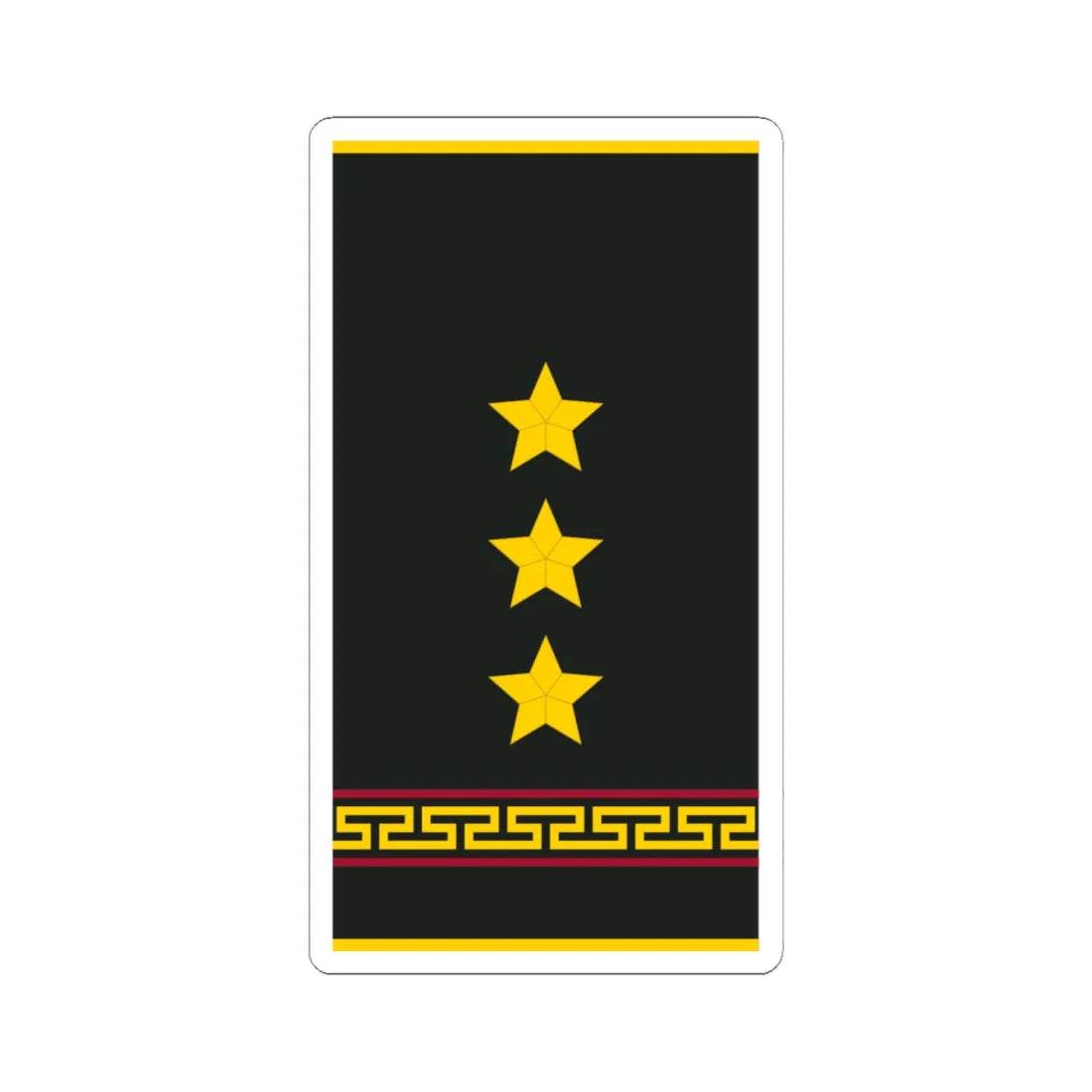 Mongolian Internal troops 1LT shirt (Mongolia) (Military Rank) STICKER Vinyl Kiss-Cut Decal 6 Inch White - The Sticker Space