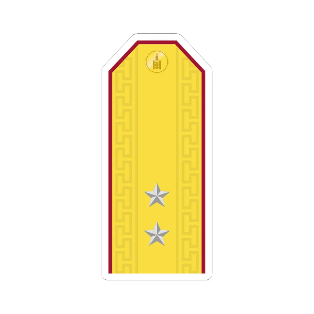 Mongolian Internal troops 2LT parade (Mongolia) (Military Rank) STICKER Vinyl Kiss-Cut Decal 3 Inch White - The Sticker Space