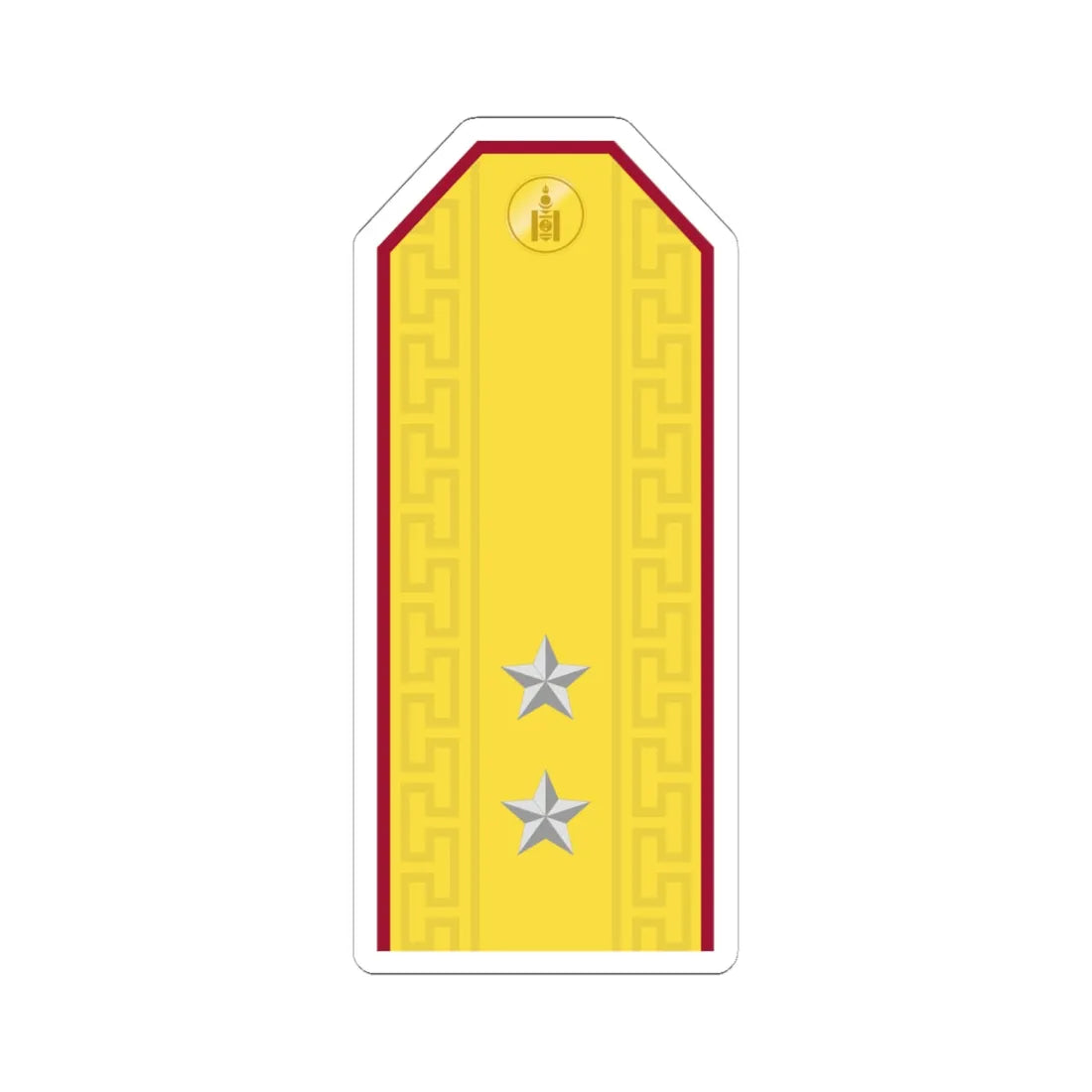 Mongolian Internal troops 2LT parade (Mongolia) (Military Rank) STICKER Vinyl Kiss-Cut Decal 6 Inch White - The Sticker Space
