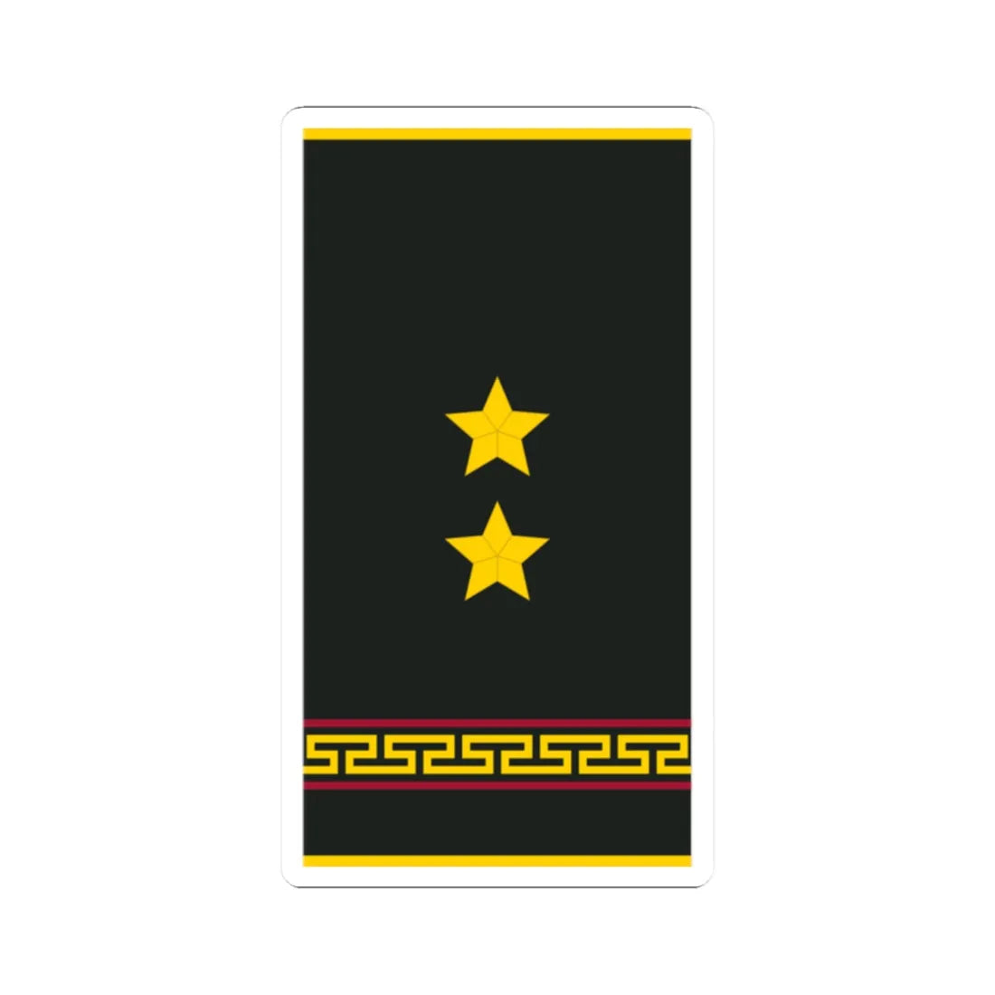 Mongolian Internal troops 2LT shirt (Mongolia) (Military Rank) STICKER Vinyl Kiss-Cut Decal 2 Inch White - The Sticker Space