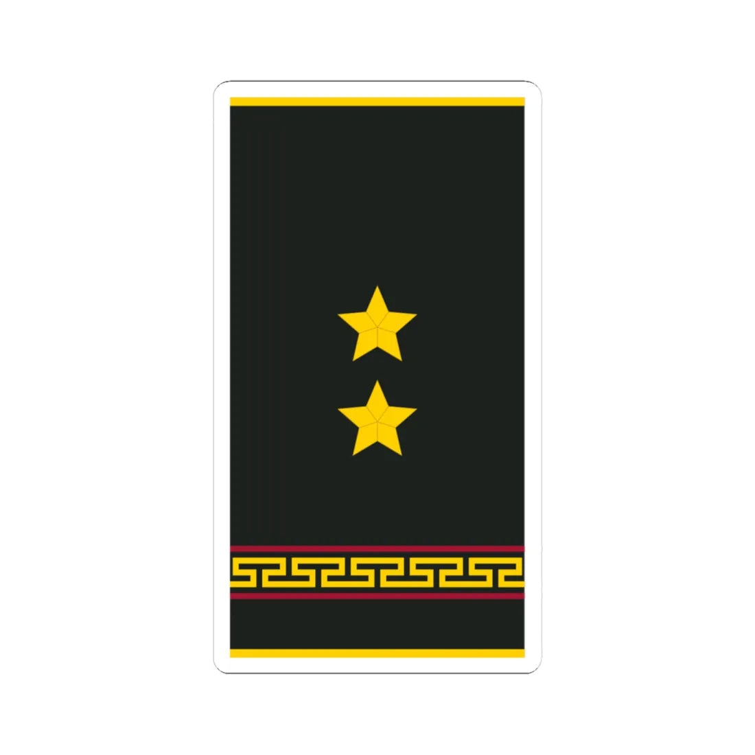 Mongolian Internal troops 2LT shirt (Mongolia) (Military Rank) STICKER Vinyl Kiss-Cut Decal 4 Inch White - The Sticker Space