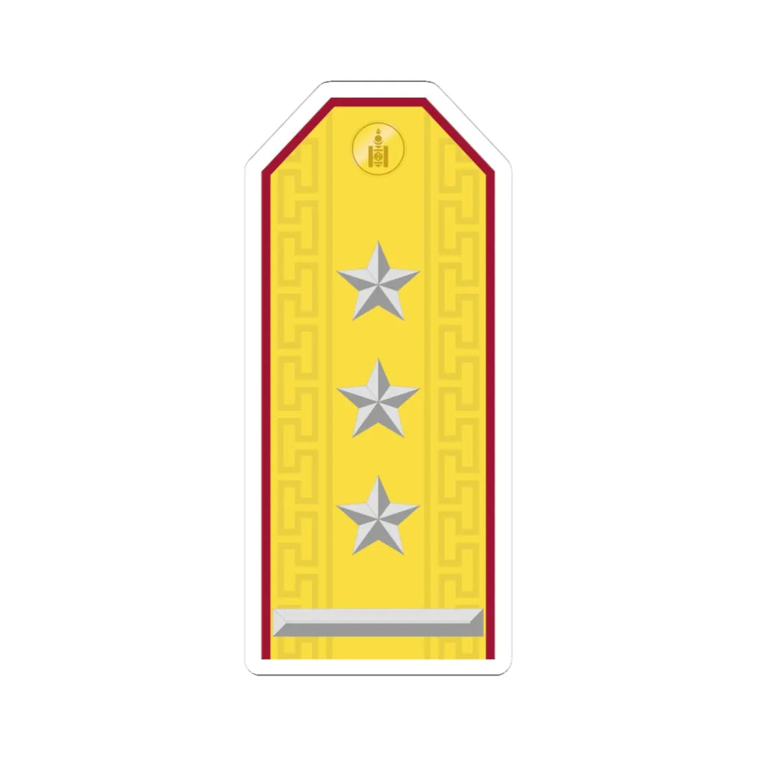 Mongolian Internal troops COL parade (Mongolia) (Military Rank) STICKER Vinyl Kiss-Cut Decal 3 Inch White - The Sticker Space