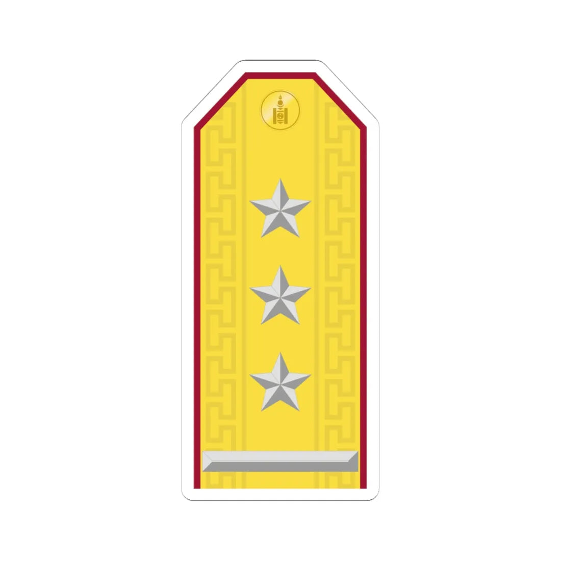 Mongolian Internal troops COL parade (Mongolia) (Military Rank) STICKER Vinyl Kiss-Cut Decal 4 Inch White - The Sticker Space