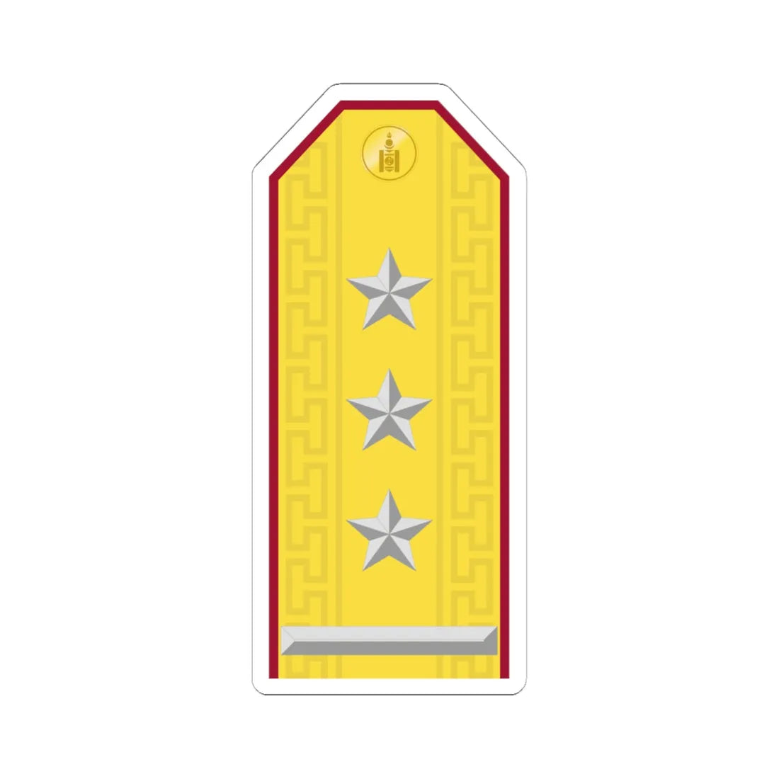 Mongolian Internal troops COL parade (Mongolia) (Military Rank) STICKER Vinyl Kiss-Cut Decal 6 Inch White - The Sticker Space