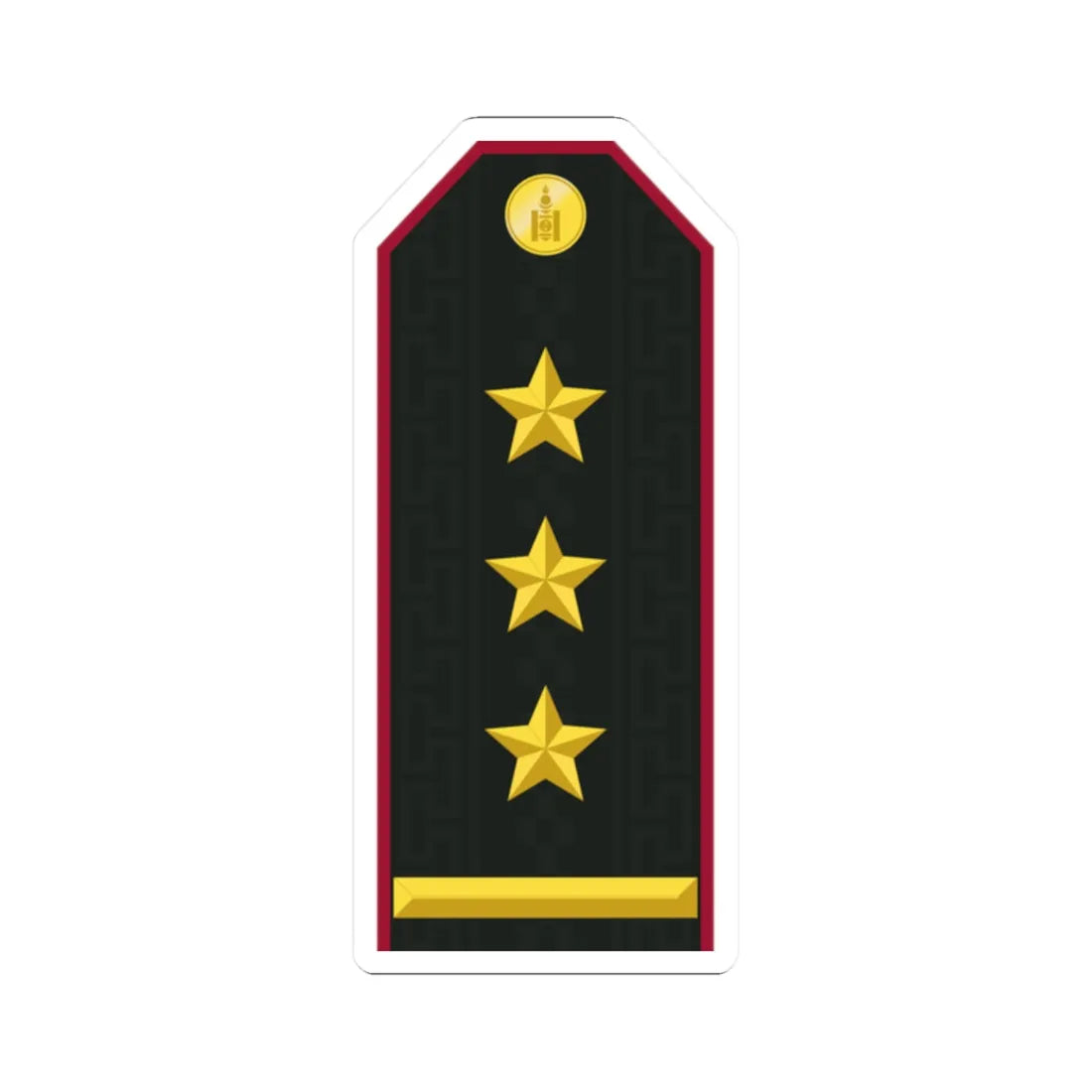 Mongolian Internal troops COL service (Mongolia) (Military Rank) STICKER Vinyl Kiss-Cut Decal 2 Inch White - The Sticker Space