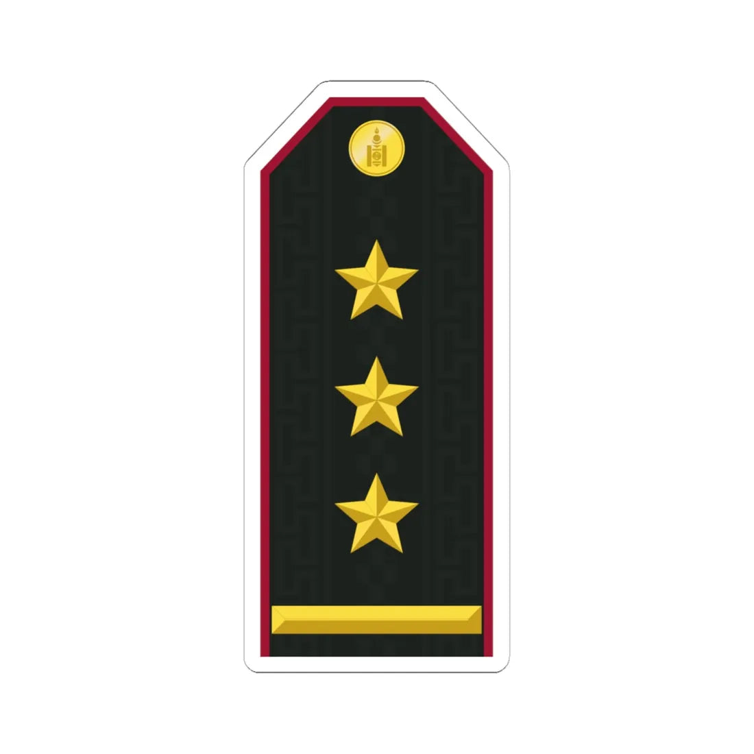 Mongolian Internal troops COL service (Mongolia) (Military Rank) STICKER Vinyl Kiss-Cut Decal 6 Inch White - The Sticker Space