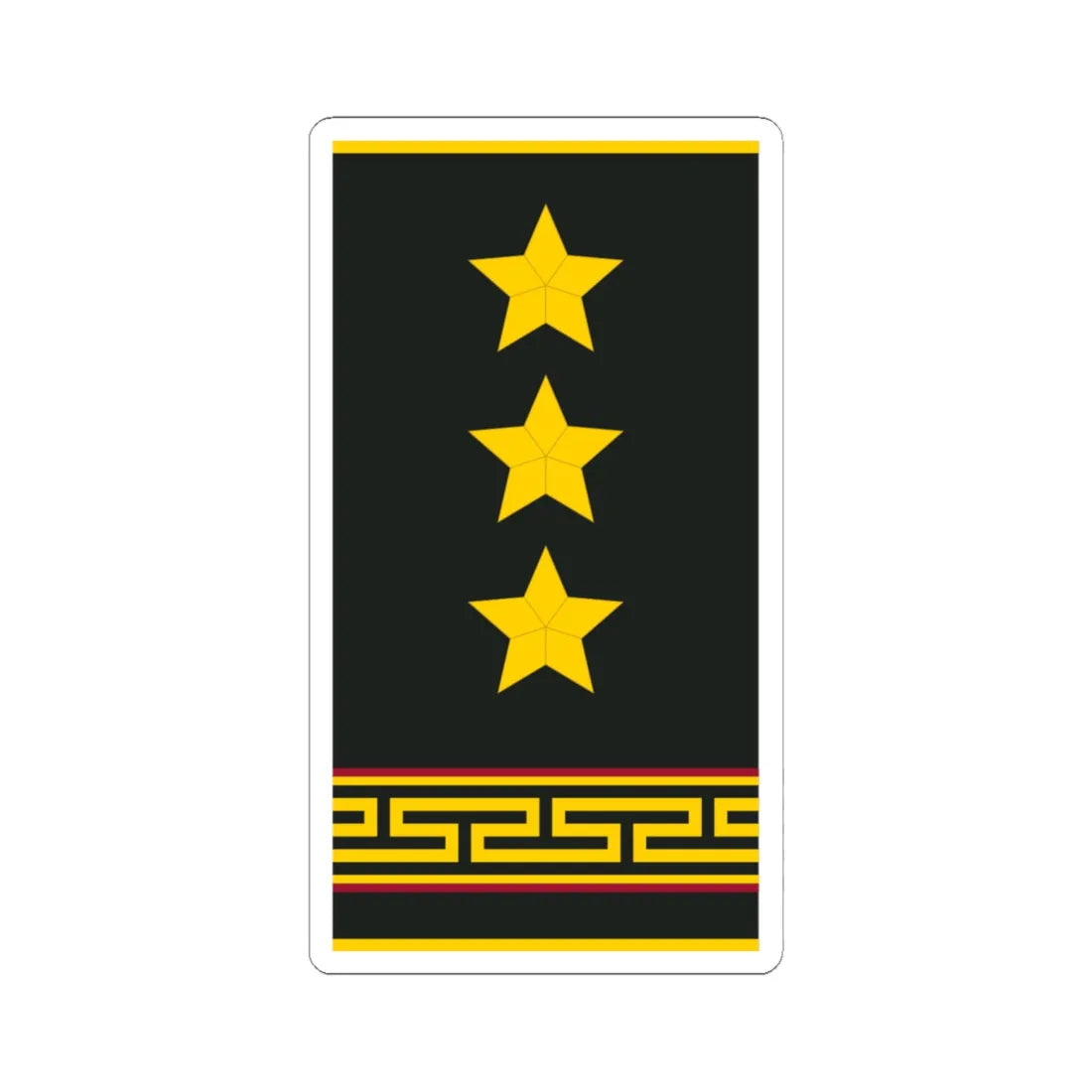 Mongolian Internal troops COL shirt (Mongolia) (Military Rank) STICKER Vinyl Kiss-Cut Decal 6 Inch White - The Sticker Space