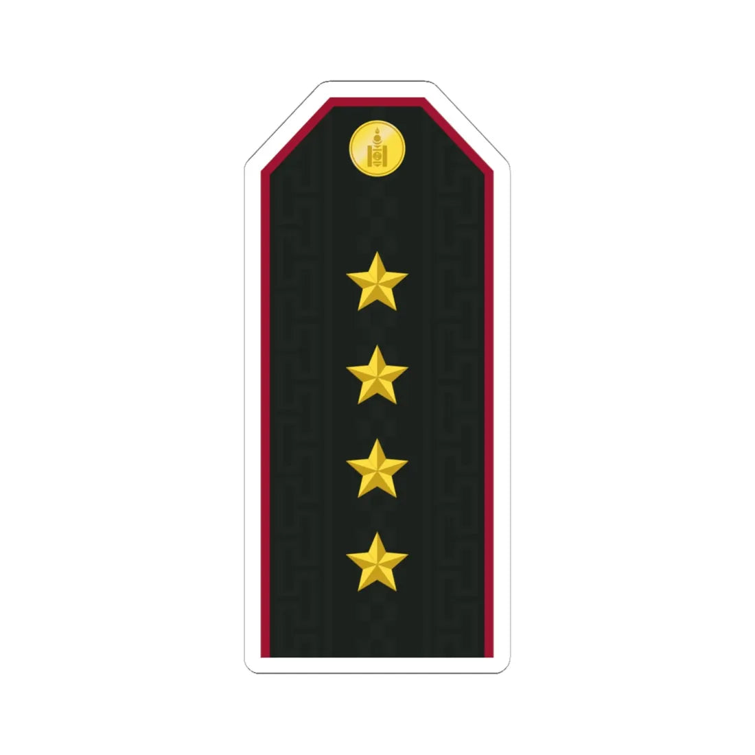 Mongolian Internal troops CPT service (Mongolia) (Military Rank) STICKER Vinyl Kiss-Cut Decal 6 Inch White - The Sticker Space