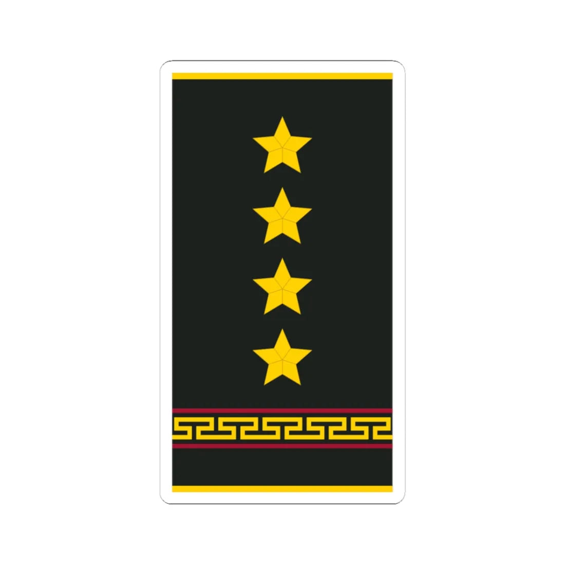 Mongolian Internal troops CPT shirt (Mongolia) (Military Rank) STICKER Vinyl Kiss-Cut Decal 3 Inch White - The Sticker Space