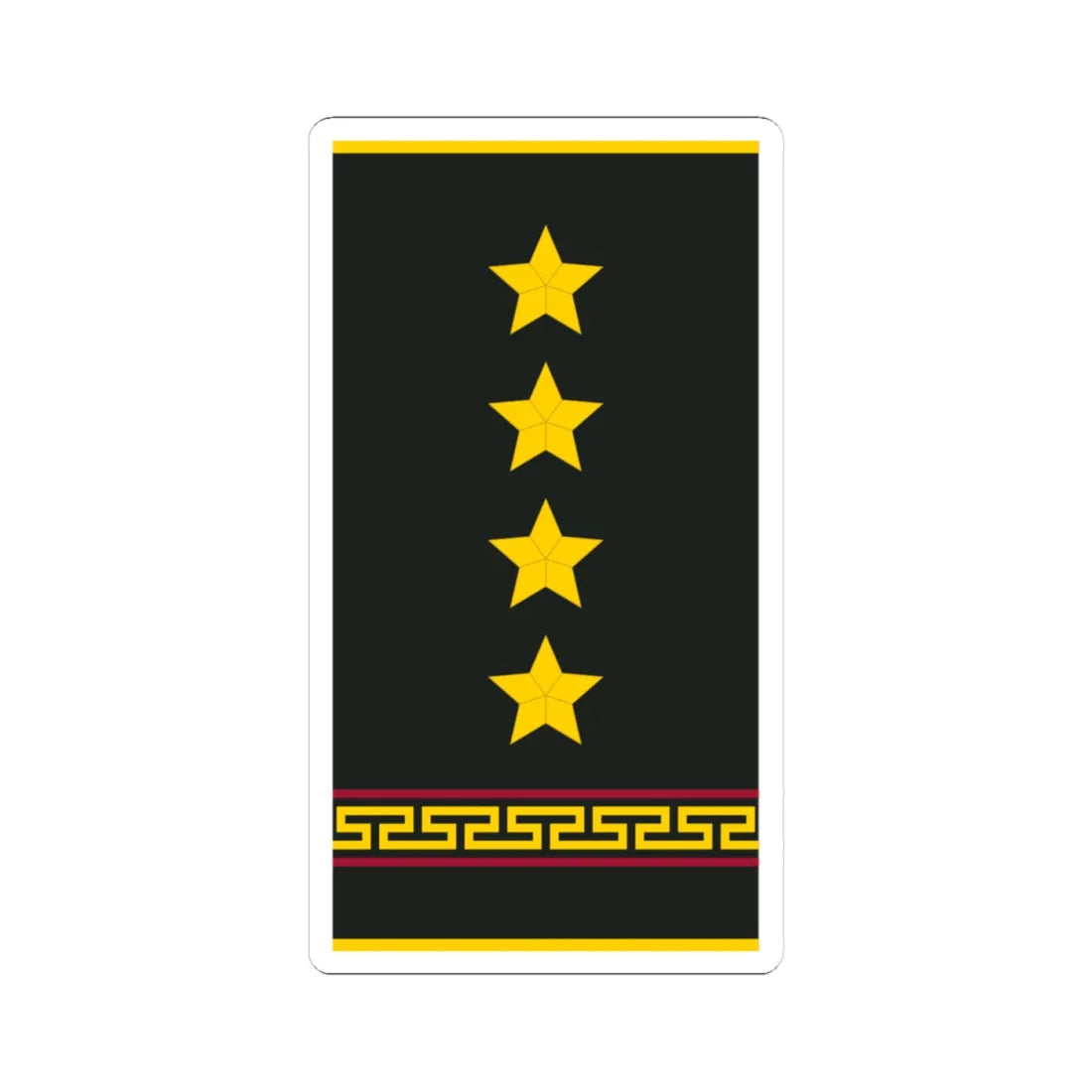 Mongolian Internal troops CPT shirt (Mongolia) (Military Rank) STICKER Vinyl Kiss-Cut Decal 4 Inch White - The Sticker Space