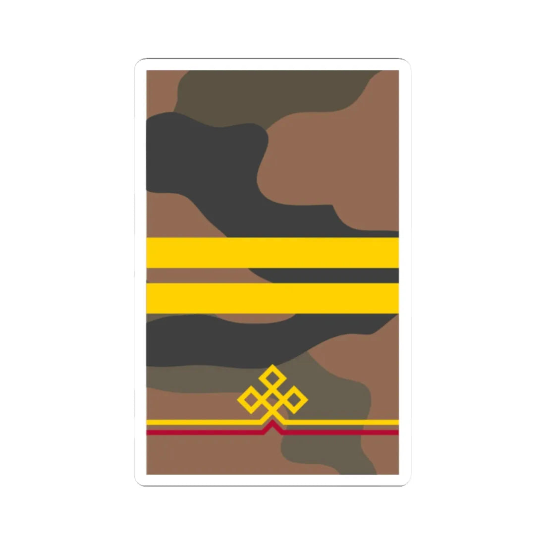 Mongolian Internal troops JCP field (Mongolia) (Military Rank) STICKER Vinyl Kiss-Cut Decal 2 Inch White - The Sticker Space