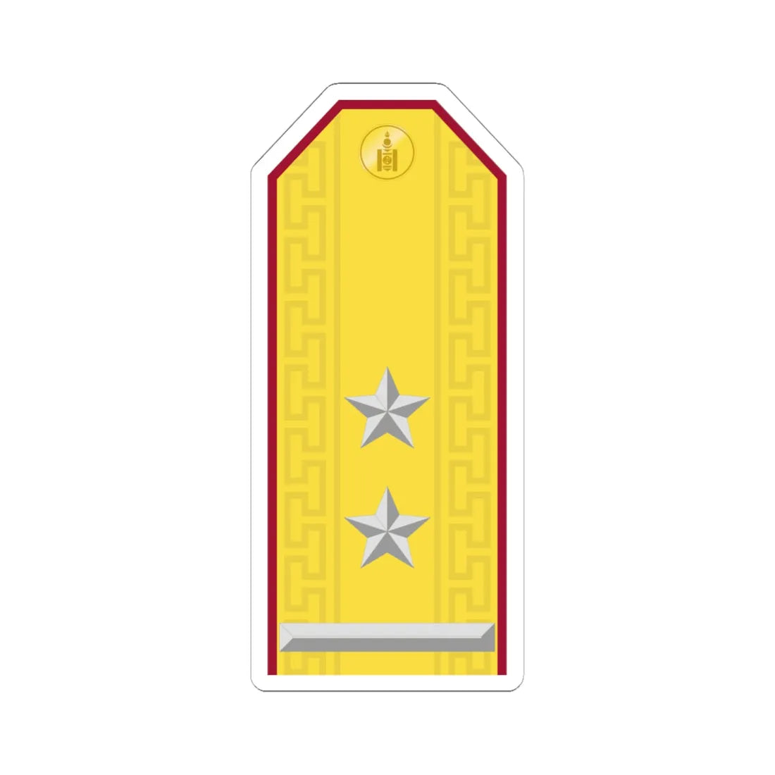 Mongolian Internal troops LTC parade (Mongolia) (Military Rank) STICKER Vinyl Kiss-Cut Decal 6 Inch White - The Sticker Space