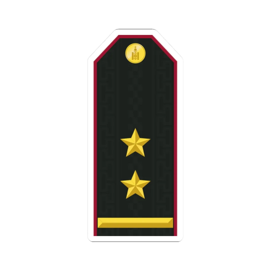 Mongolian Internal troops LTC service (Mongolia) (Military Rank) STICKER Vinyl Kiss-Cut Decal 2 Inch White - The Sticker Space