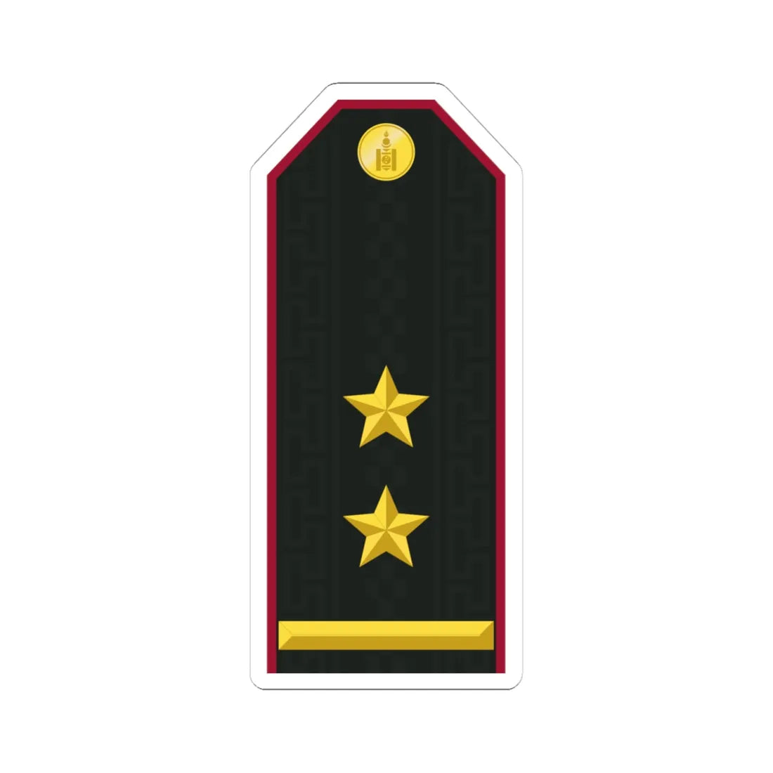 Mongolian Internal troops LTC service (Mongolia) (Military Rank) STICKER Vinyl Kiss-Cut Decal 4 Inch White - The Sticker Space