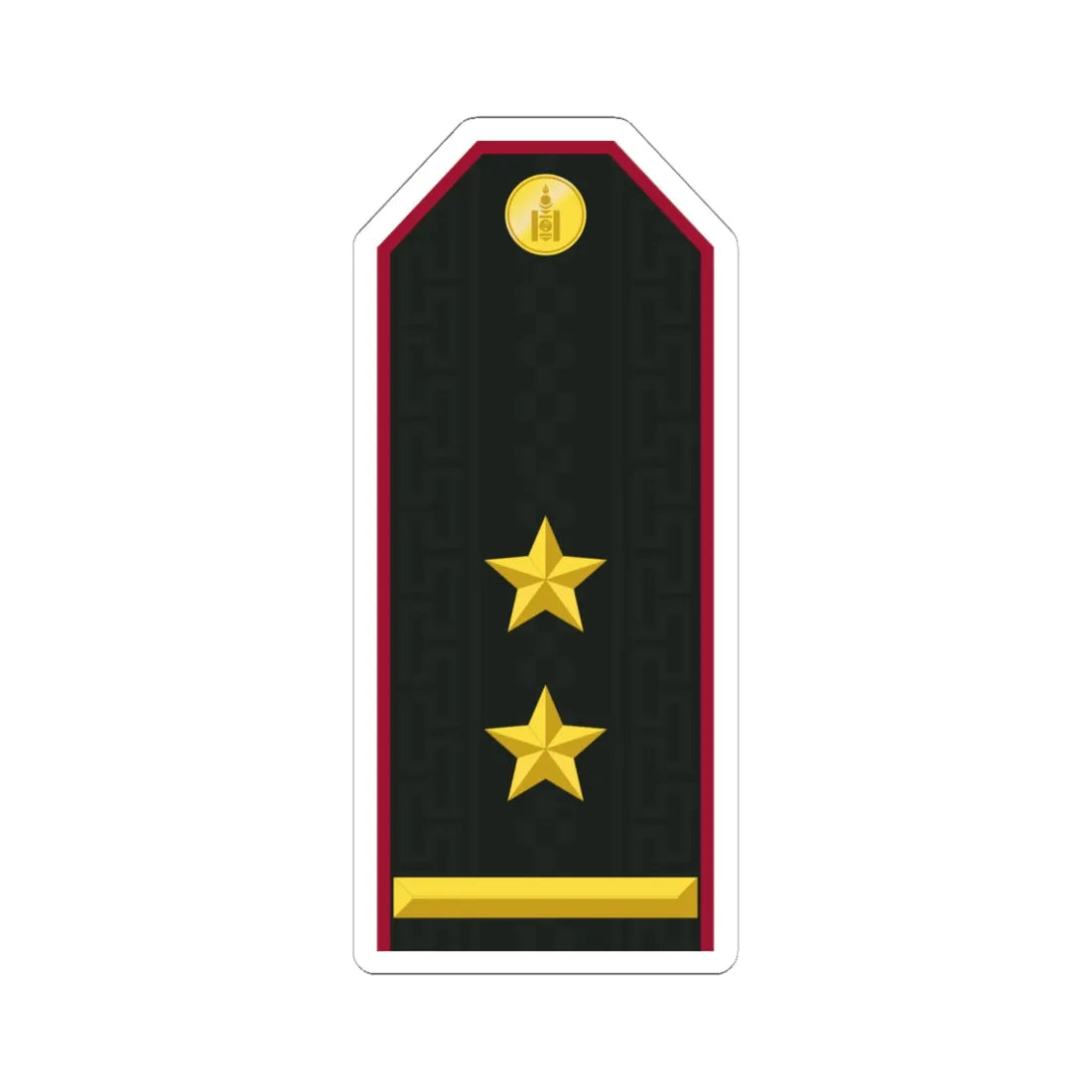 Mongolian Internal troops LTC service (Mongolia) (Military Rank) STICKER Vinyl Kiss-Cut Decal 6 Inch White - The Sticker Space