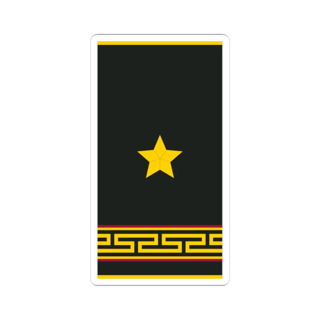 Mongolian Internal troops MAJ shirt (Mongolia) (Military Rank) STICKER Vinyl Kiss-Cut Decal 3 Inch White - The Sticker Space