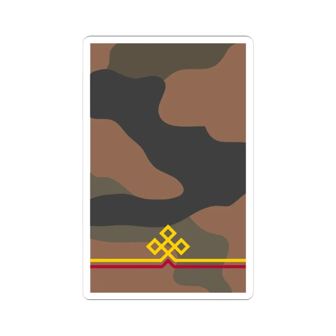 Mongolian Internal troops PVT field (Mongolia) (Military Rank) STICKER Vinyl Kiss-Cut Decal 4 Inch White - The Sticker Space