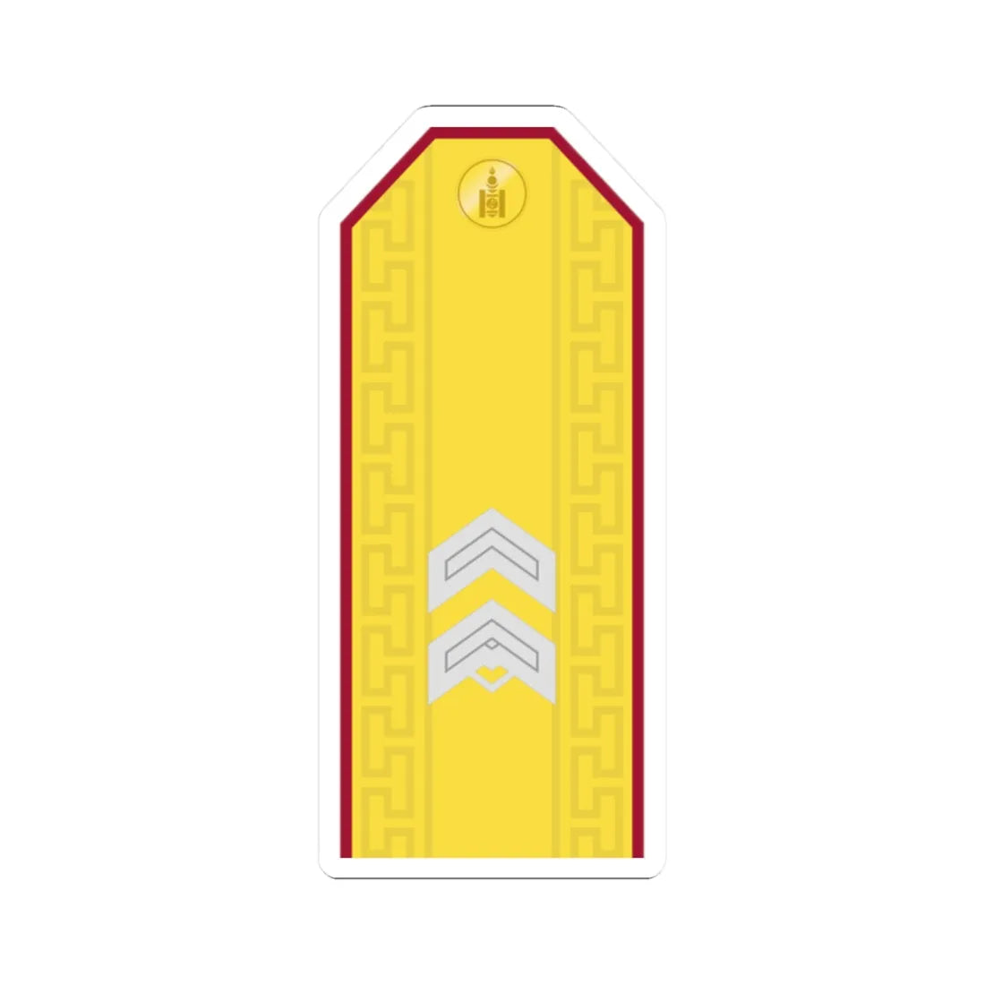Mongolian Internal troops SGT parade (Mongolia) (Military Rank) STICKER Vinyl Kiss-Cut Decal 2 Inch White - The Sticker Space