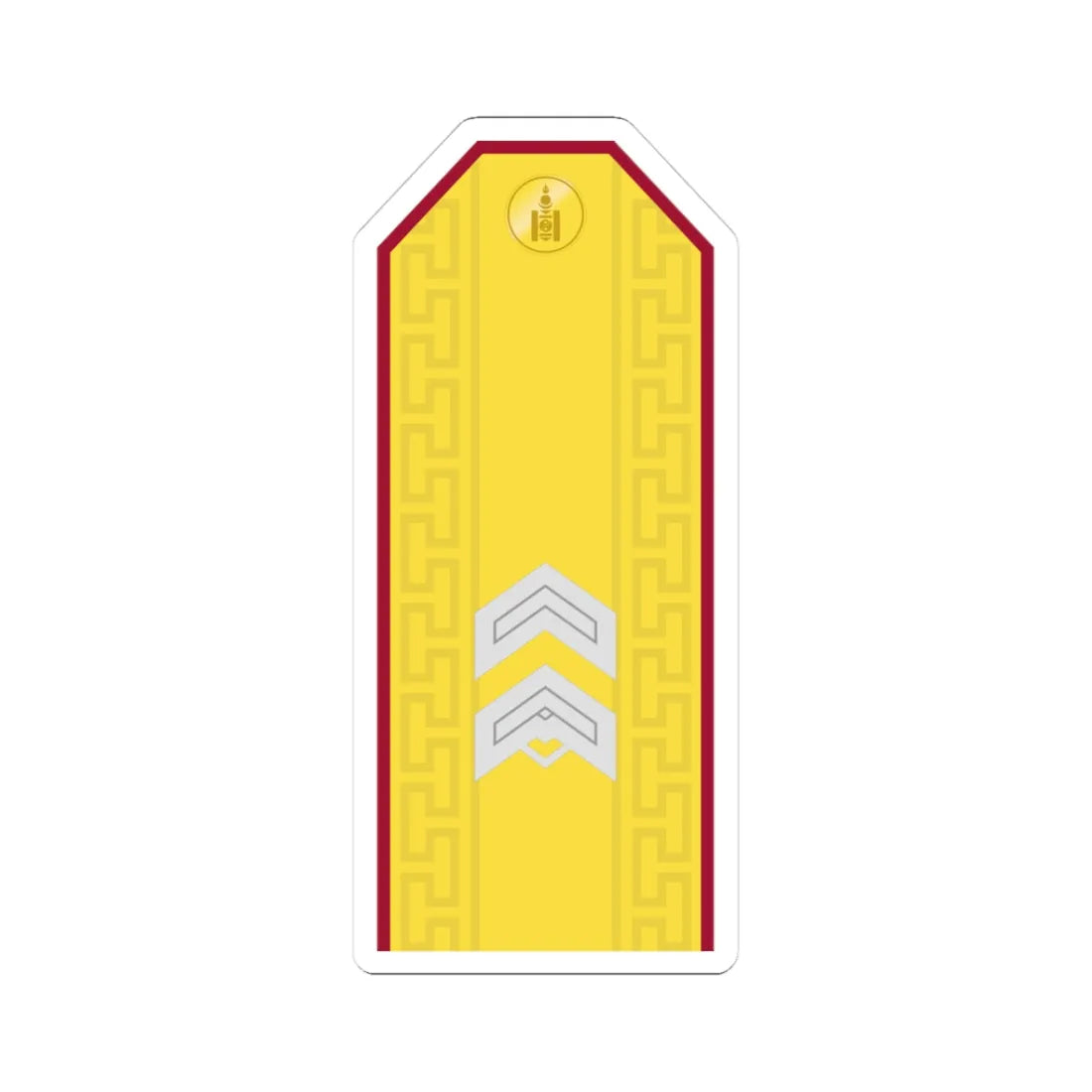 Mongolian Internal troops SGT parade (Mongolia) (Military Rank) STICKER Vinyl Kiss-Cut Decal 3 Inch White - The Sticker Space