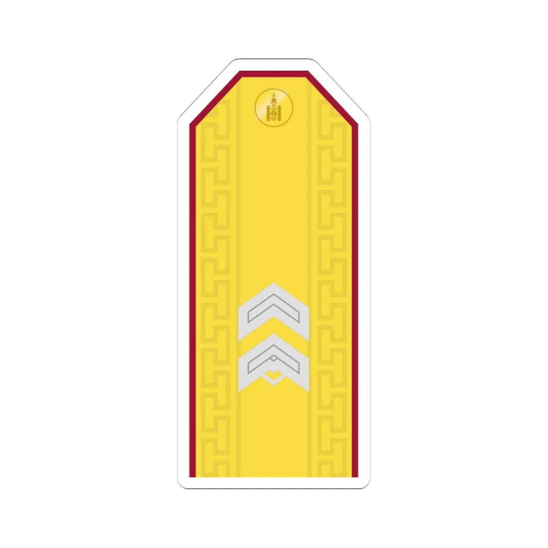 Mongolian Internal troops SGT parade (Mongolia) (Military Rank) STICKER Vinyl Kiss-Cut Decal 4 Inch White - The Sticker Space