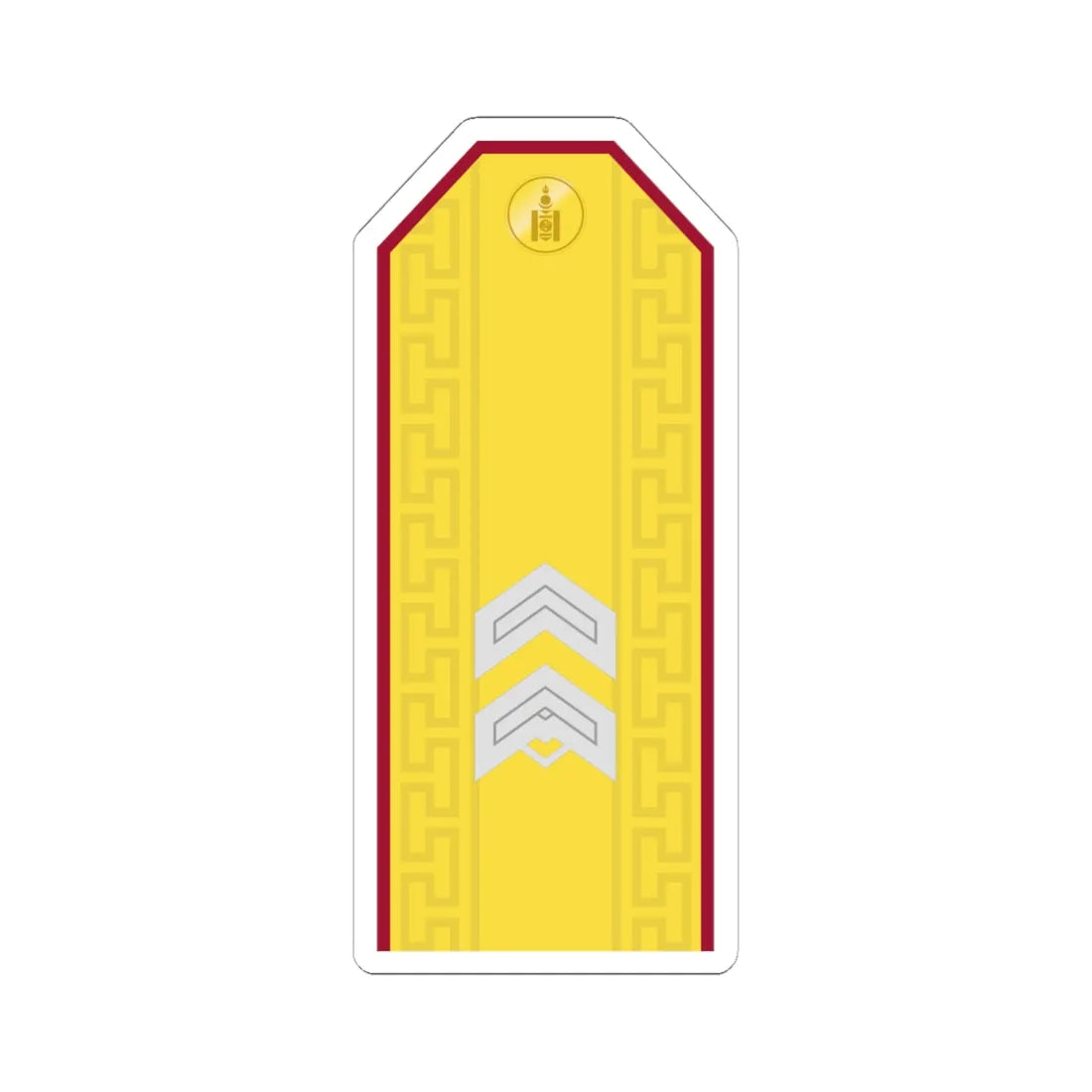Mongolian Internal troops SGT parade (Mongolia) (Military Rank) STICKER Vinyl Kiss-Cut Decal 6 Inch White - The Sticker Space