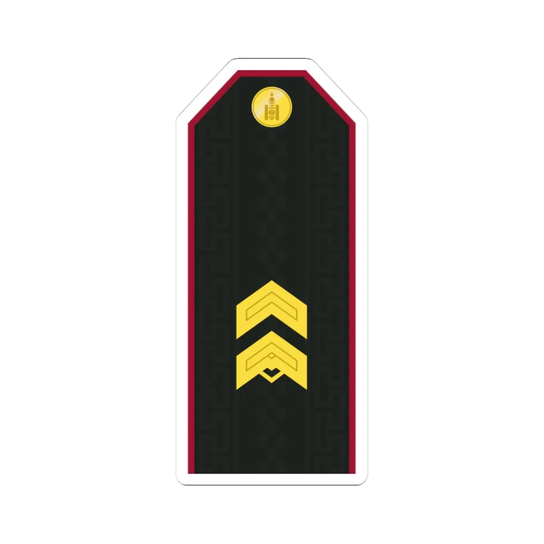 Mongolian Internal troops SGT service (Mongolia) (Military Rank) STICKER Vinyl Kiss-Cut Decal 3 Inch White - The Sticker Space