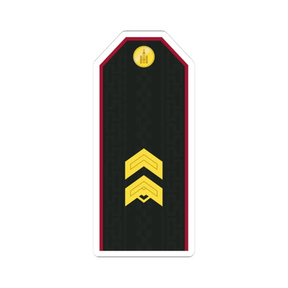 Mongolian Internal troops SGT service (Mongolia) (Military Rank) STICKER Vinyl Kiss-Cut Decal 3 Inch White - The Sticker Space