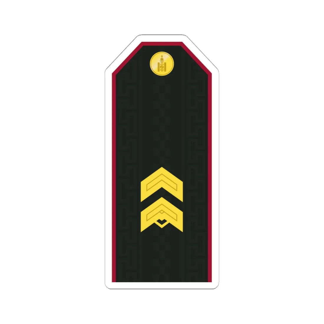 Mongolian Internal troops SGT service (Mongolia) (Military Rank) STICKER Vinyl Kiss-Cut Decal 6 Inch White - The Sticker Space