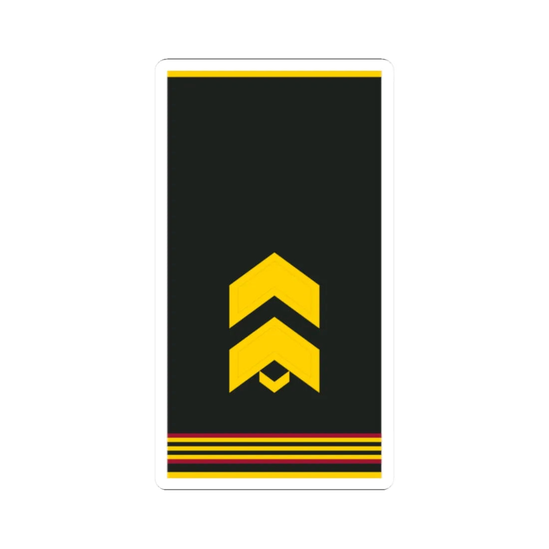 Mongolian Internal troops SGT shirt (Mongolia) (Military Rank) STICKER Vinyl Kiss-Cut Decal 2 Inch White - The Sticker Space