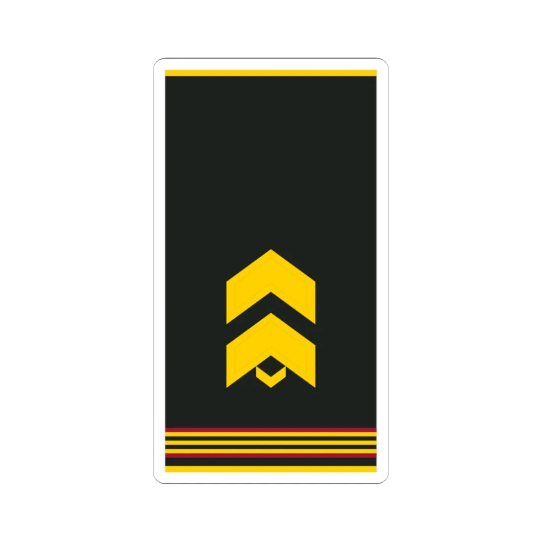 Mongolian Internal troops SGT shirt (Mongolia) (Military Rank) STICKER Vinyl Kiss-Cut Decal 3 Inch White - The Sticker Space