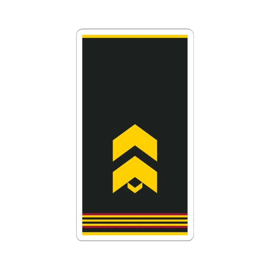 Mongolian Internal troops SGT shirt (Mongolia) (Military Rank) STICKER Vinyl Kiss-Cut Decal 6 Inch White - The Sticker Space