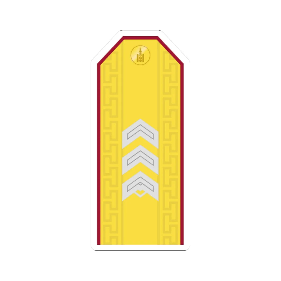 Mongolian Internal troops SSG parade (Mongolia) (Military Rank) STICKER Vinyl Kiss-Cut Decal 2 Inch White - The Sticker Space