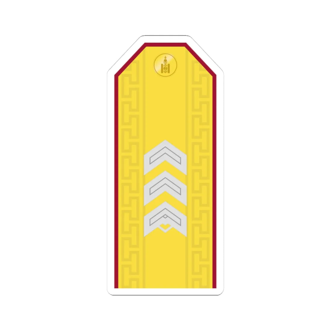 Mongolian Internal troops SSG parade (Mongolia) (Military Rank) STICKER Vinyl Kiss-Cut Decal 3 Inch White - The Sticker Space