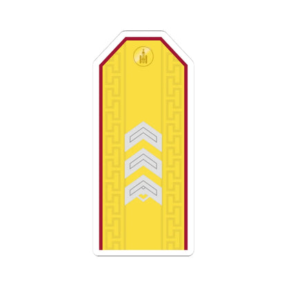 Mongolian Internal troops SSG parade (Mongolia) (Military Rank) STICKER Vinyl Kiss-Cut Decal 3 Inch White - The Sticker Space