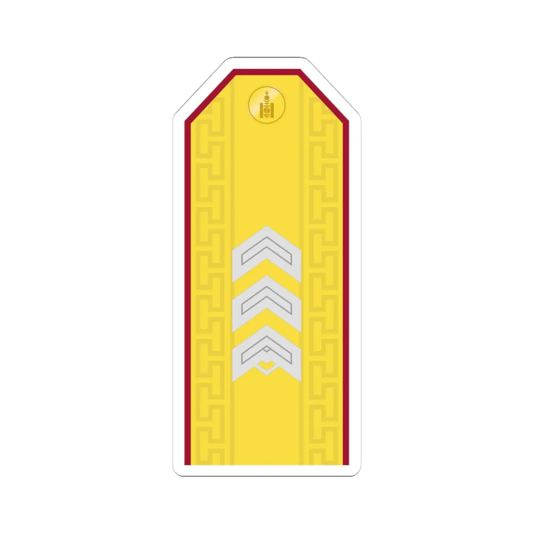 Mongolian Internal troops SSG parade (Mongolia) (Military Rank) STICKER Vinyl Kiss-Cut Decal 4 Inch White - The Sticker Space