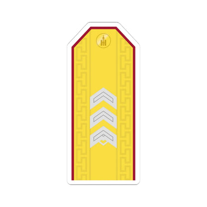Mongolian Internal troops SSG parade (Mongolia) (Military Rank) STICKER Vinyl Kiss-Cut Decal 4 Inch White - The Sticker Space