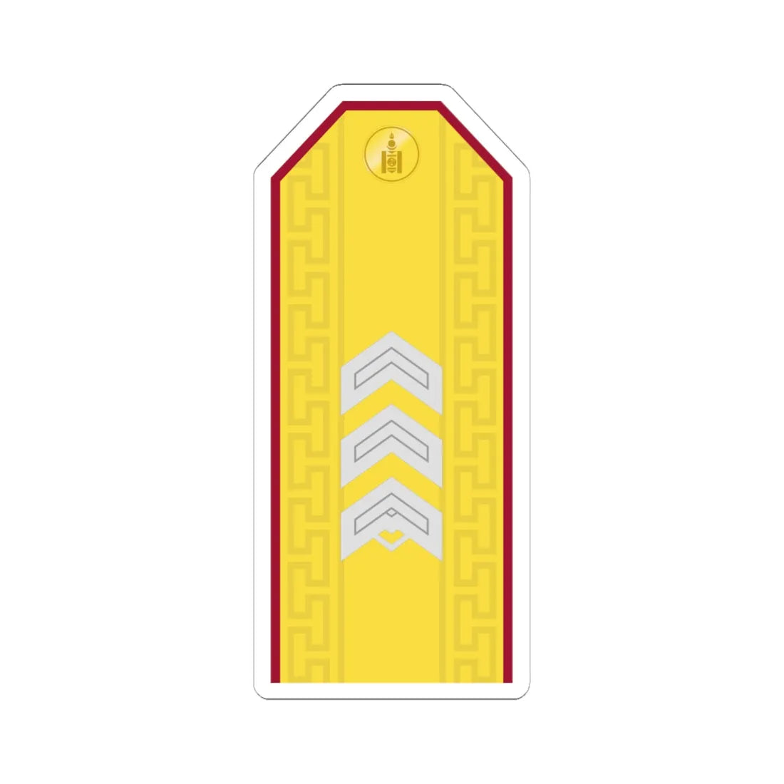 Mongolian Internal troops SSG parade (Mongolia) (Military Rank) STICKER Vinyl Kiss-Cut Decal 6 Inch White - The Sticker Space