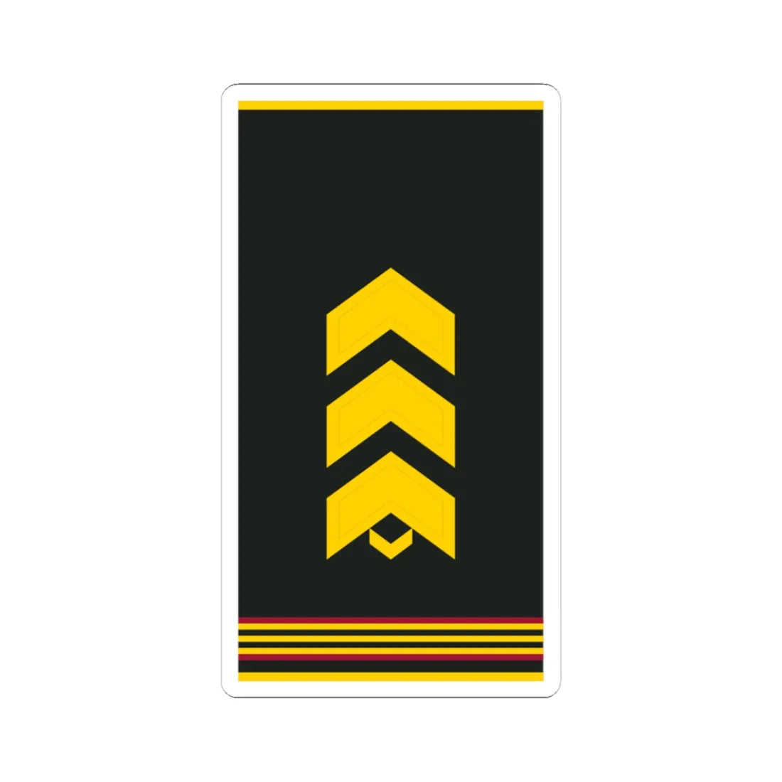 Mongolian Internal troops SSG shirt (Mongolia) (Military Rank) STICKER Vinyl Kiss-Cut Decal 3 Inch White - The Sticker Space